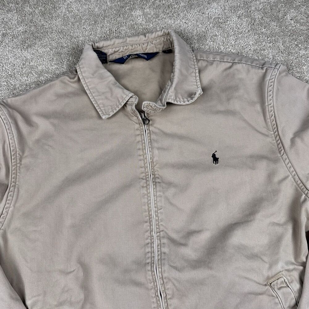 Polo Ralph Lauren Bi-Swing Jacket Vintage Y2K VTG Tan Full Zip Windbreaker Large